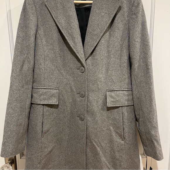 NWT Halogen Single Breast Wool Coat Grey 6 - Picture 6 of 9